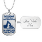"I am a Pipeliner - I dont give a sh*t" Silver/Gold Dog Tag Necklace!