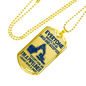 "I am a Pipeliner - I dont give a sh*t" Silver/Gold Dog Tag Necklace!