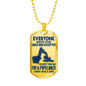 "I am a Pipeliner - I dont give a sh*t" Silver/Gold Dog Tag Necklace!
