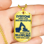 "I am a Pipeliner - I dont give a sh*t" Silver/Gold Dog Tag Necklace!
