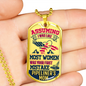 Pipeliner's Mom 18K Gold/Silver Dog TagNecklace!