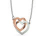 "To My Wife - Broken Road" Interlocking Heart Necklace