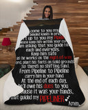 As I Come to You My Lord - Pipeliner Wife Prayer Sherpa Fleece Blanket