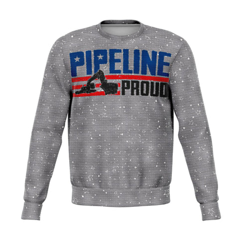 Pipeline Proud Christmas Ugly Knitted Print Sweatshirt!