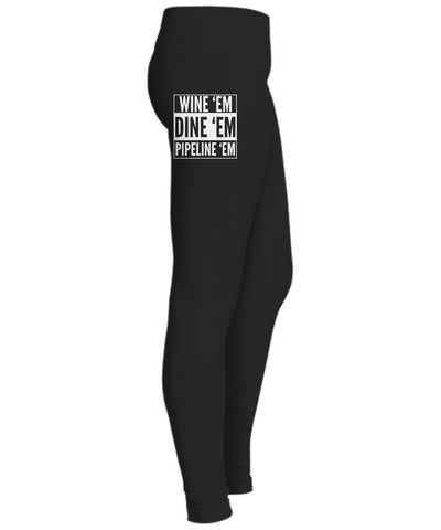 Wine em Dine em Pipeline em Leggings