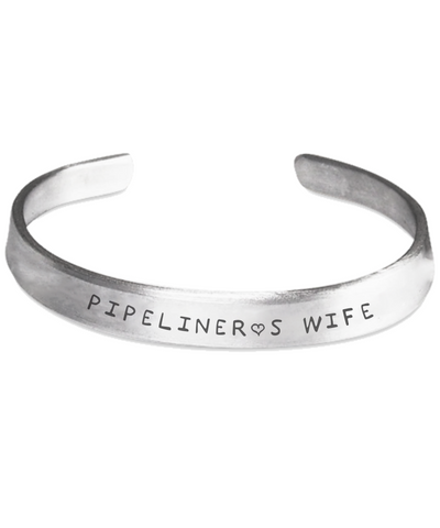 Pipeliner's Wife Stamped Bracelet