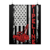 Pipeline US Flag Vertical Fine Art Prints (Posters) - Pipeline Proud - 5