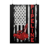 Pipeline US Flag Vertical Fine Art Prints (Posters) - Pipeline Proud - 6