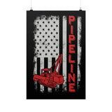 Pipeline US Flag Vertical Fine Art Prints (Posters) - Pipeline Proud - 7