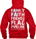 Family Faith Friends Flag Pipeline Shirt! - Pipeline Proud - 21