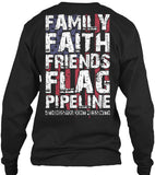 Family Faith Friends Flag Pipeline Shirt! - Pipeline Proud - 11