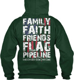 Family Faith Friends Flag Pipeline Shirt! - Pipeline Proud - 23