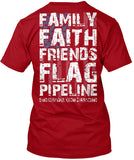 Family Faith Friends Flag Pipeline Shirt! - Pipeline Proud - 2
