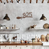 Broomstick House Number Metal Sign
