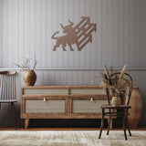 Bull with Up Trend Arrows Metal Wall Art