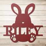 Easter Bunny Kid Monogram