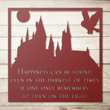 Happiness Dumbledore HP Castle Quote Metal Sign