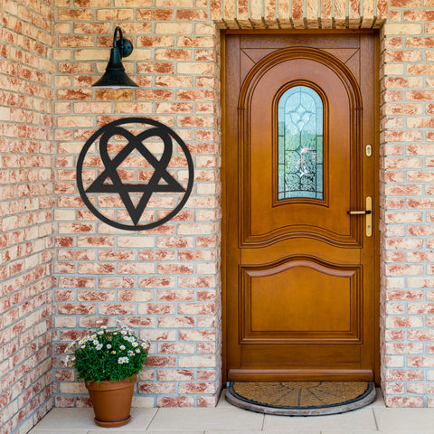 Heartagram Metal Wall Art
