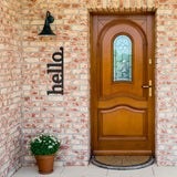 Hello Vertical Entrace Driveway Front Door Metal Wall Art
