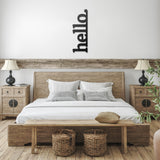 Hello Vertical Entrace Driveway Front Door Metal Wall Art
