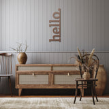 Hello Vertical Entrace Driveway Front Door Metal Wall Art