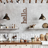Hello Vertical Entrace Driveway Front Door Metal Wall Art
