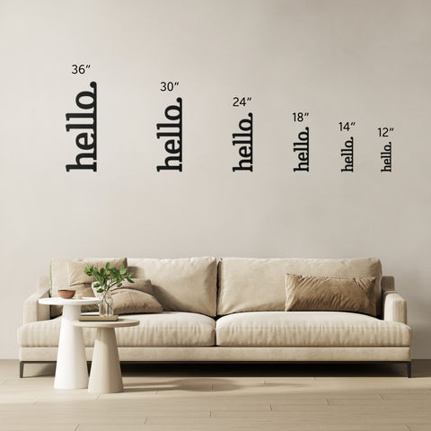 Hello Vertical Entrace Driveway Front Door Metal Wall Art