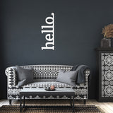 Hello Vertical Entrace Driveway Front Door Metal Wall Art