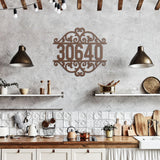 House Number Frame Steel Metal Sign