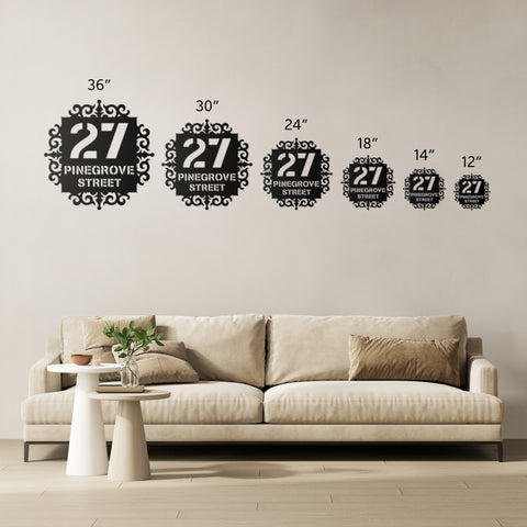 House Number Street Address Metal Sign
