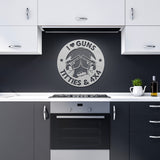 I Love Guns Titties and 4x4 Metal Wall Art