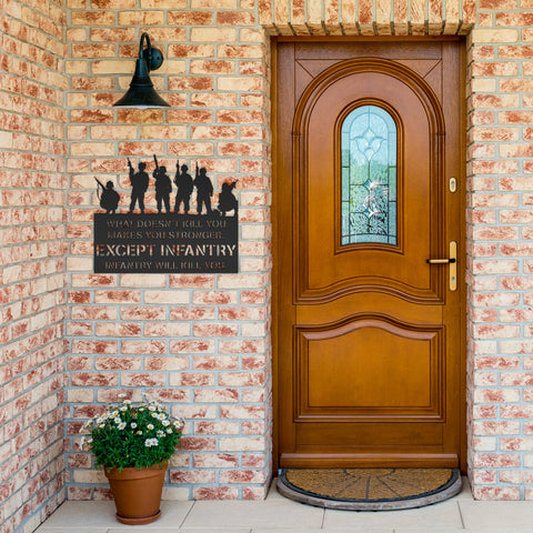 Infantry US Armed Forces Funny Quote Metal Wall Art