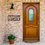 Mid Century Family Name and House Number Metal Wall Art