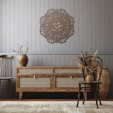 Om Mandala Flower Metal Wall Art