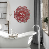 Om Mandala Flower Metal Wall Art
