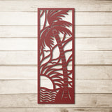 Beach Sun Tree Privacy Metal Screen/Panel