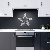 Pentagram with Broomsticks Metal Wall Art