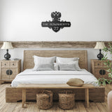 Personalized Coat of Arms with House Number Metal Sign