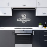 Personalized Coat of Arms with House Number Metal Sign