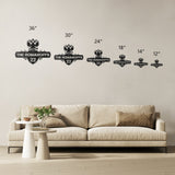 Personalized Coat of Arms with House Number Metal Sign