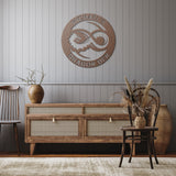 Personalized Dragon Infinity Round Metal Sign