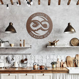 Personalized Dragon Infinity Round Metal Sign