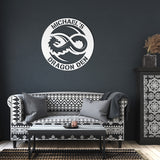 Personalized Dragon Infinity Round Metal Sign