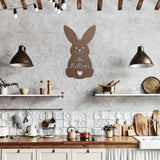 Personalized Easter Bunny Metal Door Hanger