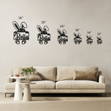 Personalized Easter Bunny Metal Wall Art