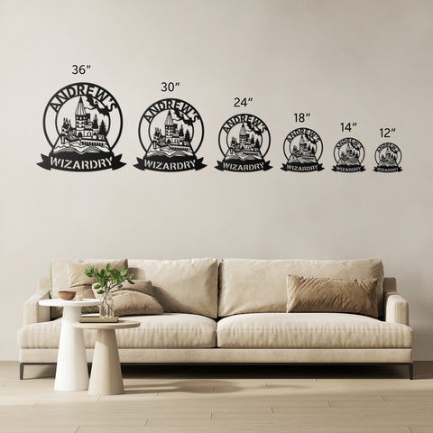 Personalized Hogwarts Castle Magic School Wizardry Metal Sign