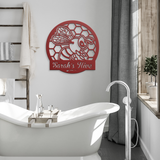 Personalized_Honey_Bee_Hive_Sign_Red_Modern_Bathroom_Mockup.png