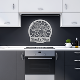 Personalized_Honey_Bee_Hive_Sign_Silver_Dark_Kitchen_Mockup.png