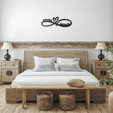 Personalized Infinity Heart Metal Wall Art