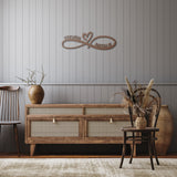 Personalized Infinity Heart Metal Wall Art